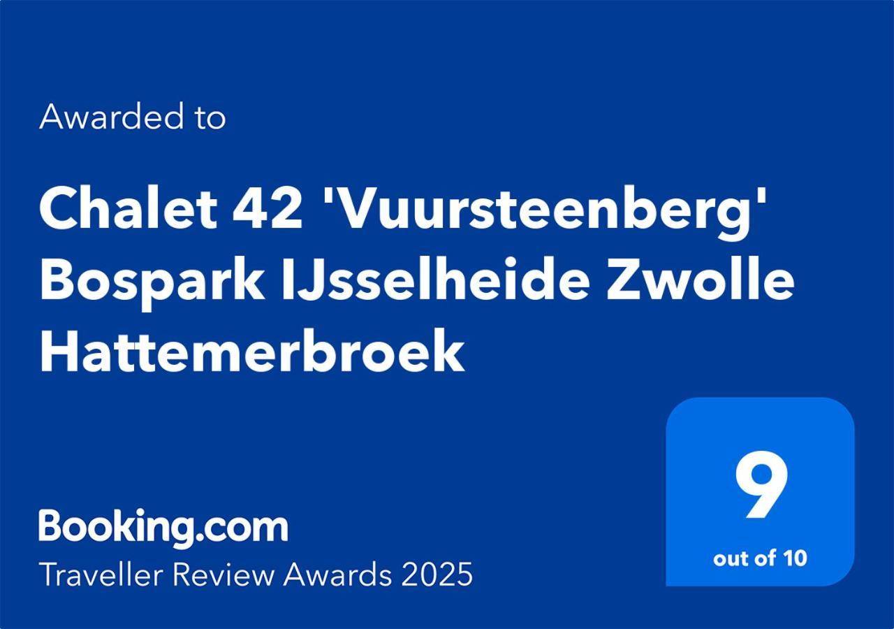 Chalet 42 'Vuursteenberg' Bospark Ijsselheide Zwolle Hattemerbroek Exteriör bild
